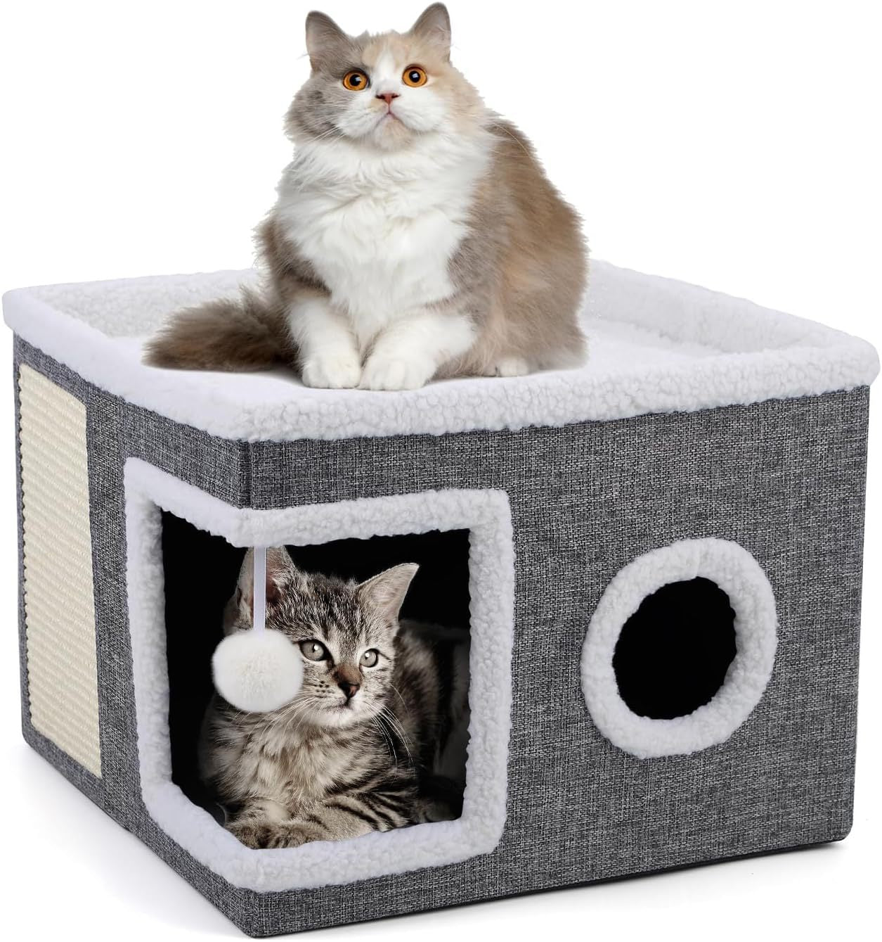 Pliable Storage Stool avec Built-In animal lit pour chats et chiens