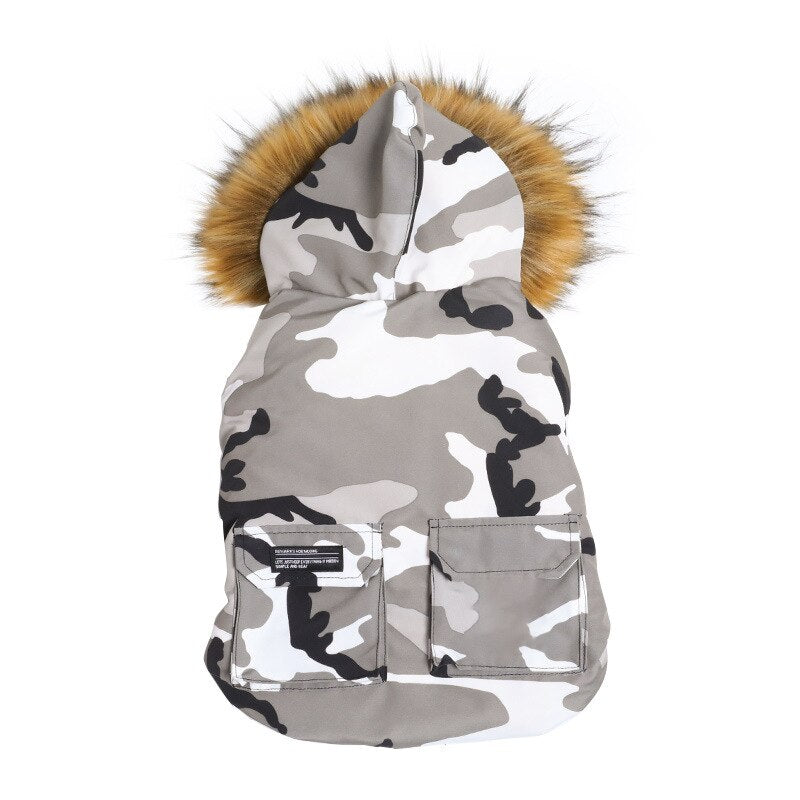 Warm Duck Down Dog Jacket with Hood for Small and Medium Dogs