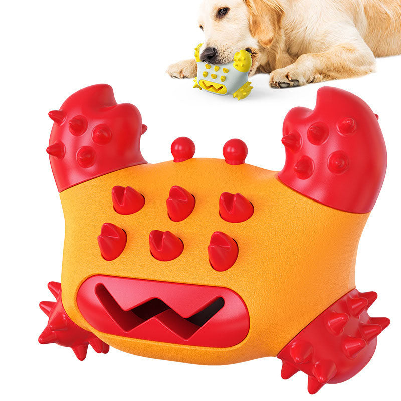 Crab-Shaped Dog Chew Toy and Toothbrush, Durable Dental Cleaning Stick