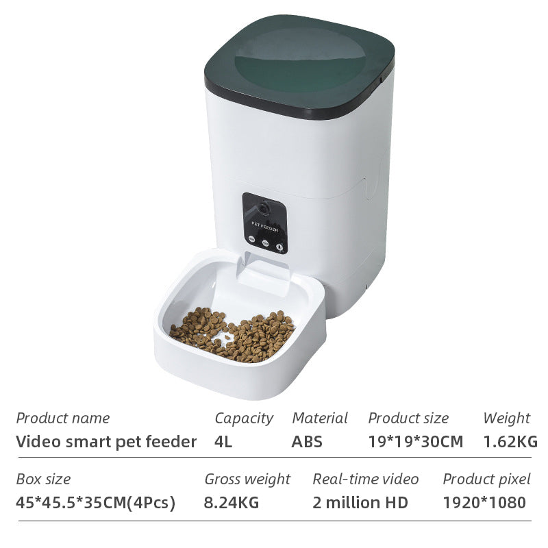 WiFi Smart Automatic Pet Feeder with App Control for Dogs and Cats