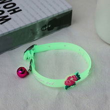 Glow-in-the-Dark Pet Collar with Bell for Dogs and Cats