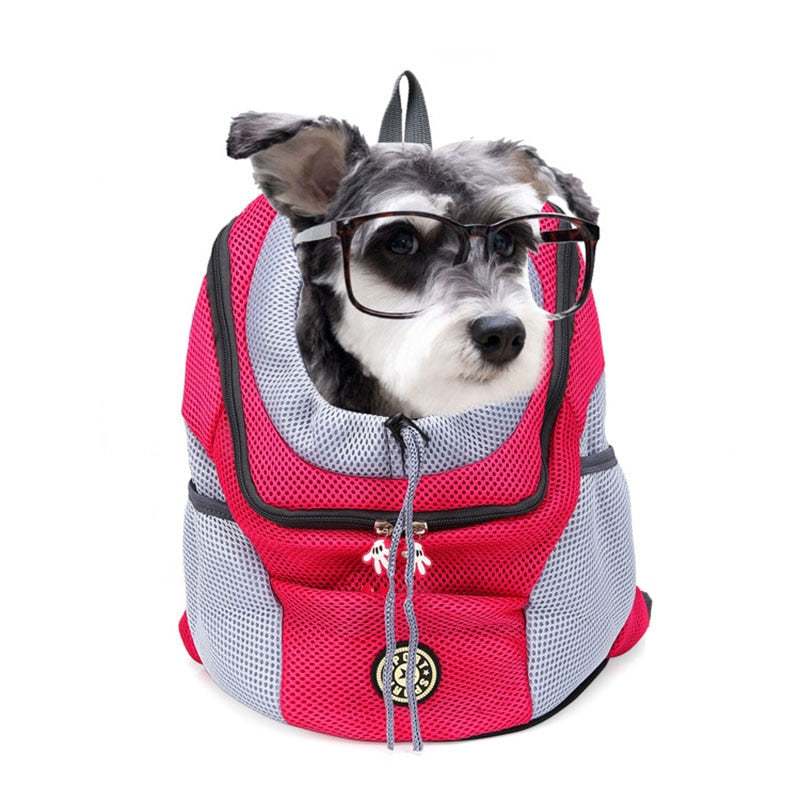 Outdoor Pet Carrier Backpack with Mesh Panels for Small Dogs and Cats