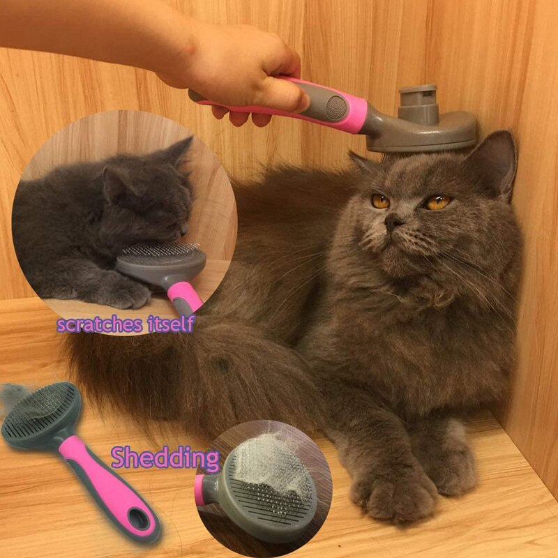 Slicker Grooming Brush for Dogs and Cats, Long Hair Deshedding Comb for Puppies