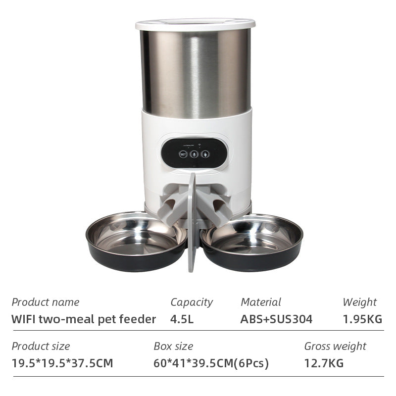 WiFi Smart Automatic Pet Feeder with App Control for Dogs and Cats