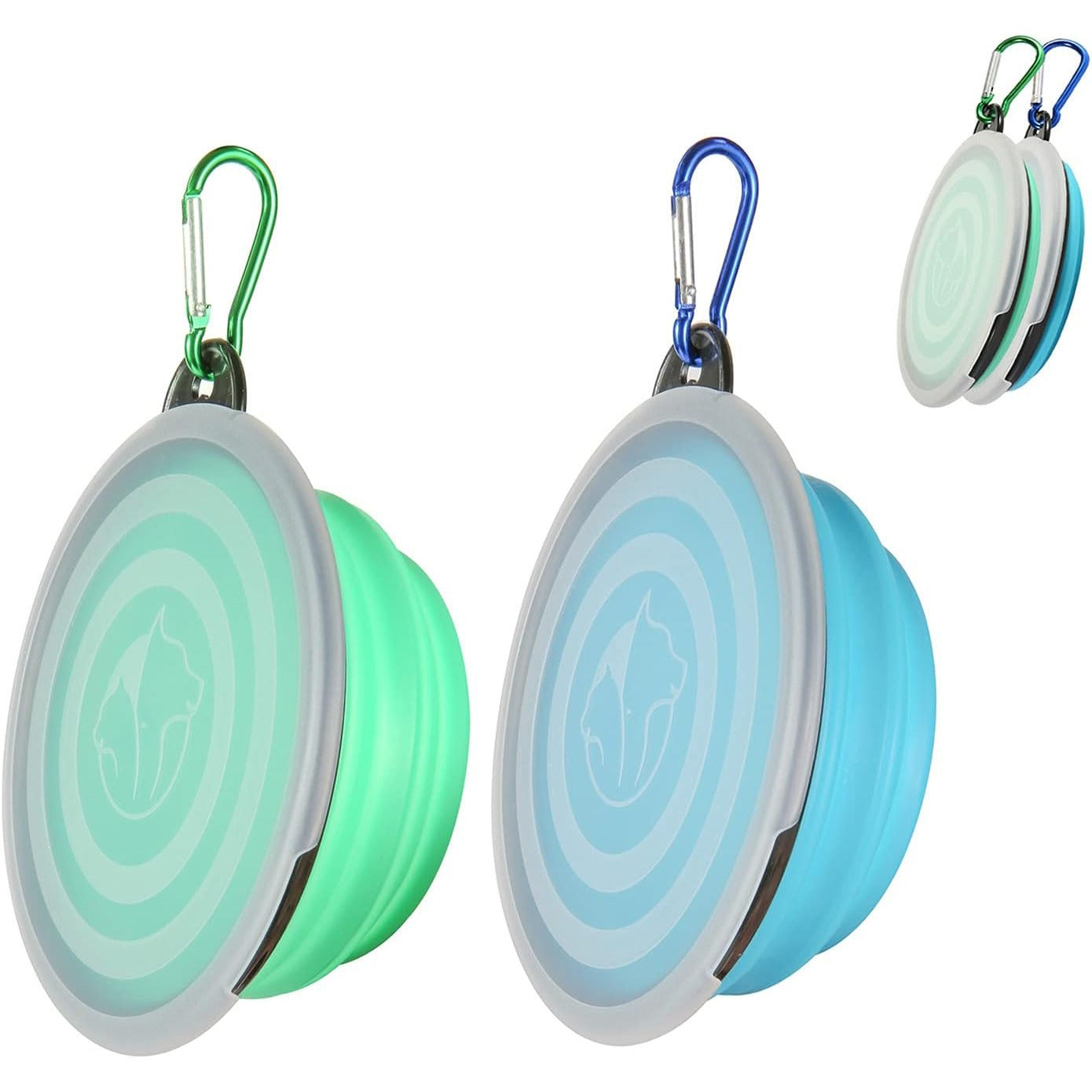 Tigela Portátil Dobrável de Silicone para Animais de Estimação, Comedouro Lento e Tigela de Água para Cães e Gatos