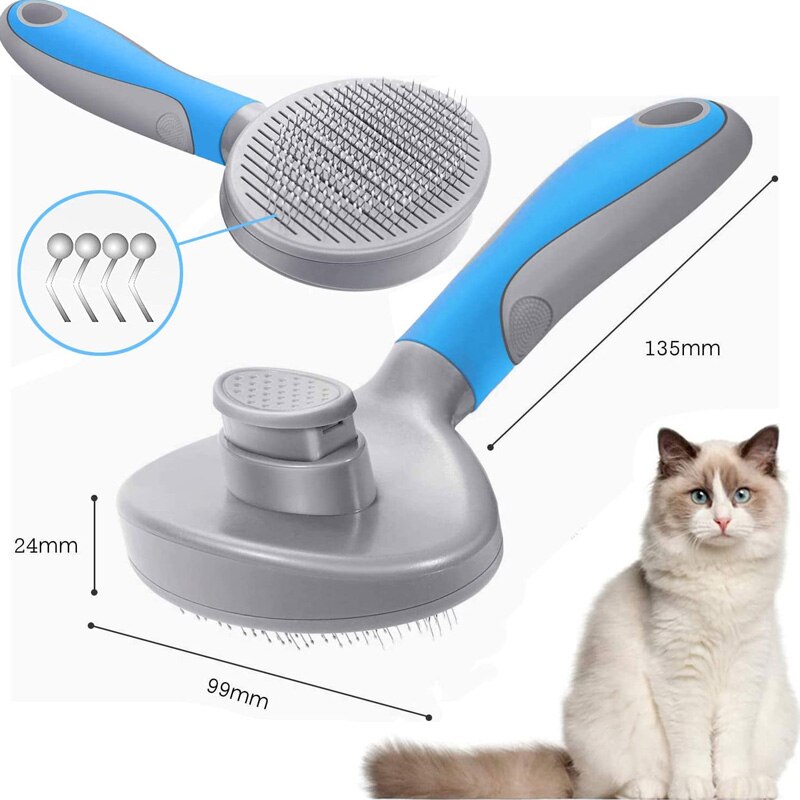 Slicker Grooming Brush for Dogs and Cats, Long Hair Deshedding Comb for Puppies