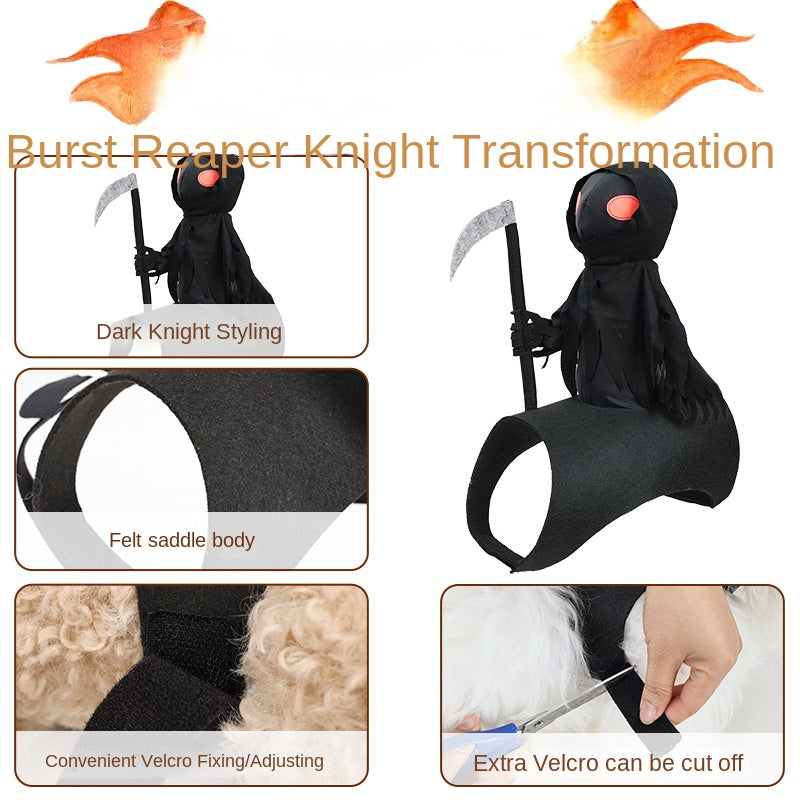 Dark Knight Dog Halloween Costume, Medieval Warrior Pet Outfit