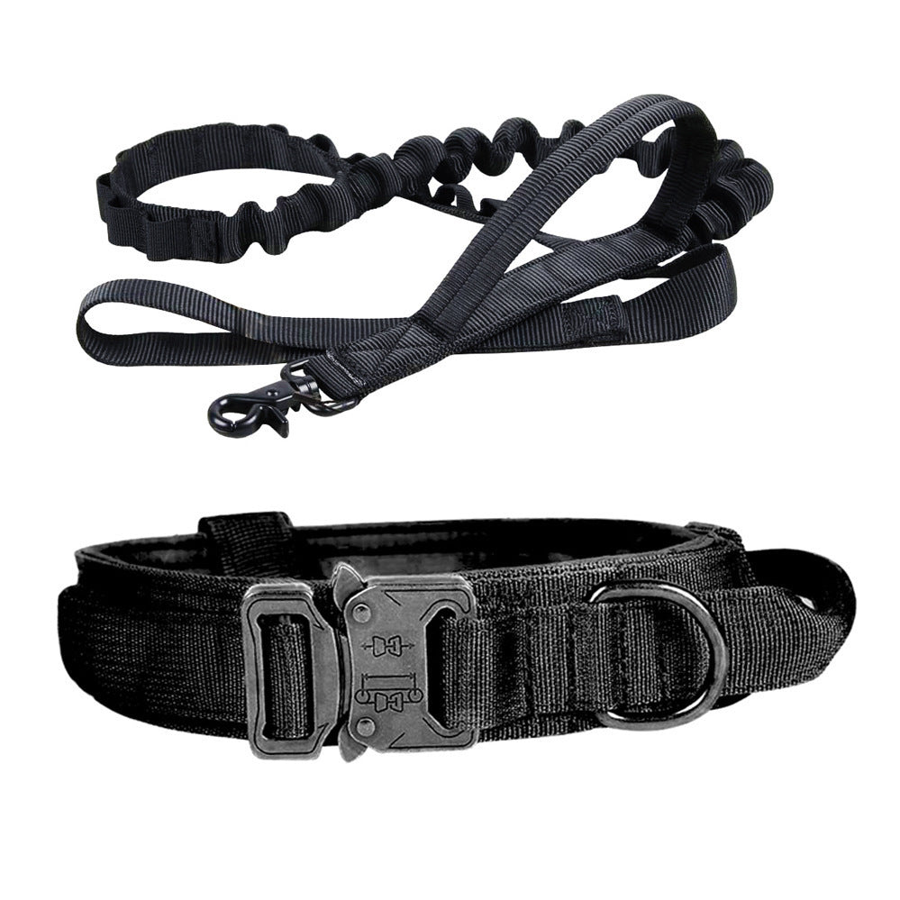 Tactical Dog Collar and Leash Set, Outdoor Training Walking Gear for Dogs