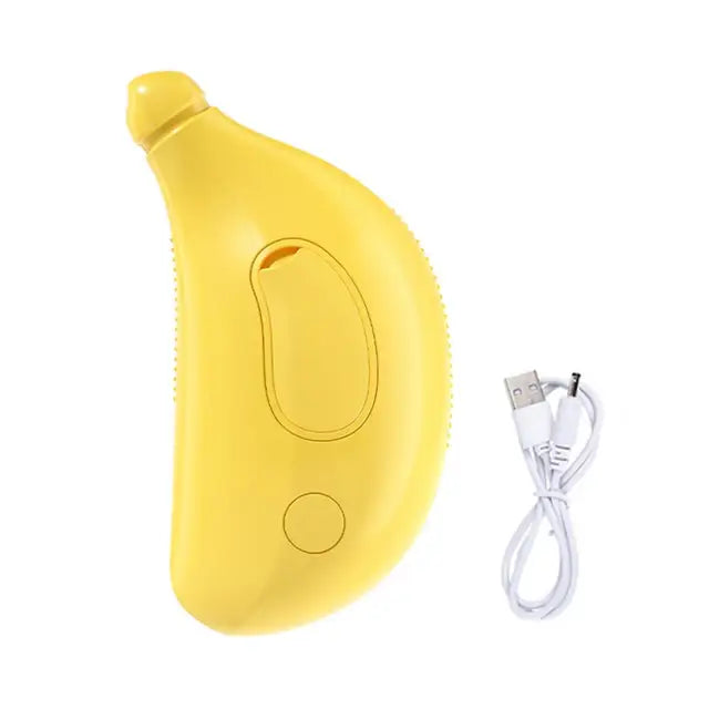 Banana-Shaped Steam Grooming Brush for Cats and Dogs, Hair Removal Pet Comb