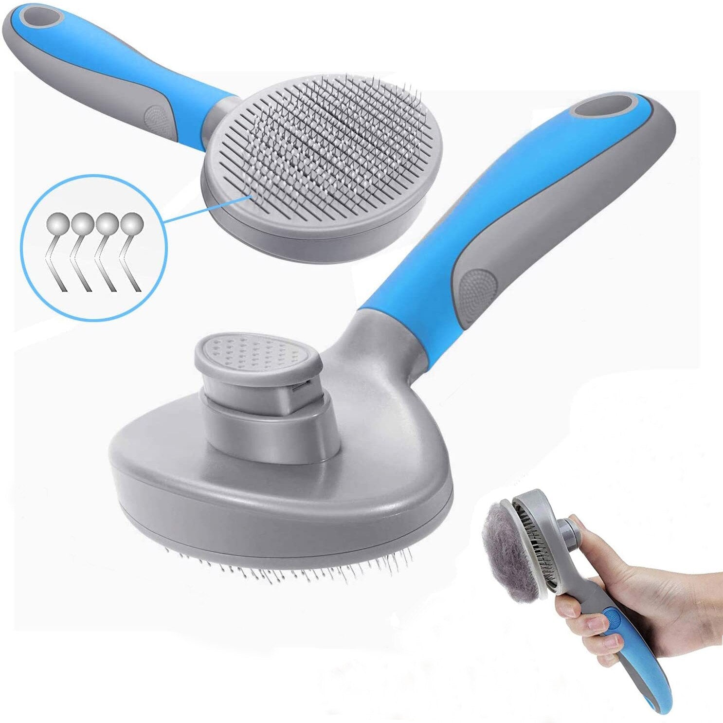 Slicker Grooming Brush for Dogs and Cats, Long Hair Deshedding Comb for Puppies
