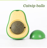Rotating Catnip Ball Toy with Avocado Design for Cats