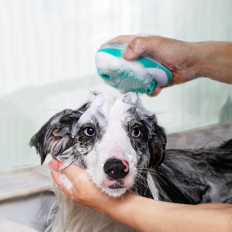 Soft Silicone Pet Bath Brush for Dogs and Cats, Shower Massage Comb for Grooming