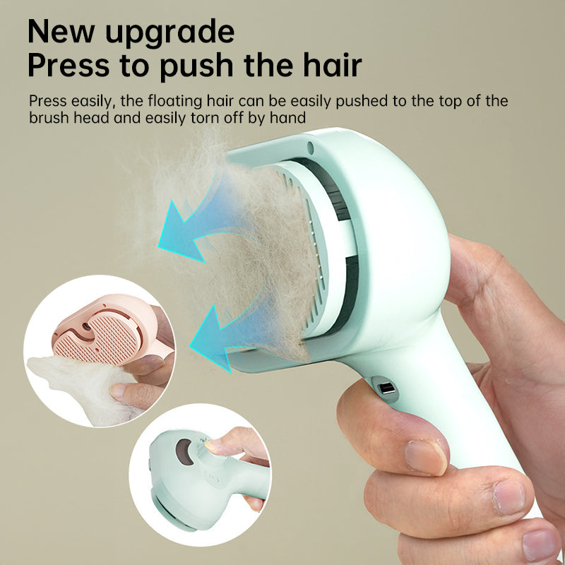 Electric Pet Grooming Comb with Steam, Hair Removal and Cleaning Tool for Dogs and Cats