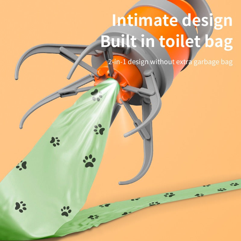 Portable Pet Pooper Scooper with Cartoon Handle for Outdoor Cleanup