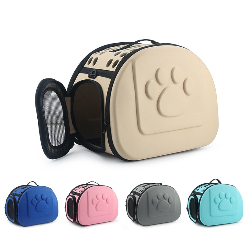 Foldable Pet Carrier Bag for Dogs and Cats, Portable Travel Shoulder Tote