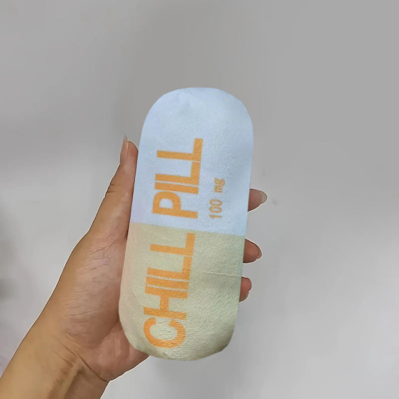 Brinquedo de Peluche com Apito Cápsula para Cães e Gatos