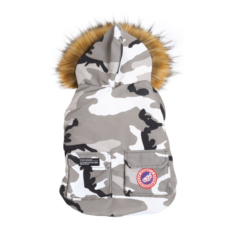 Warm Duck Down Dog Jacket with Hood for Small and Medium Dogs