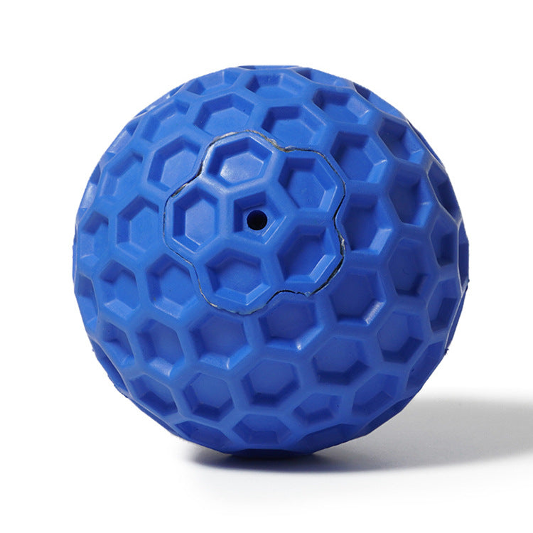 Interactive Rubber Dog Ball Toy with Squeaker for Chewing and Play