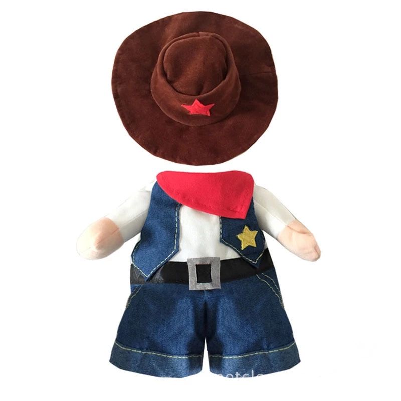 Cowboy Pet Costume for Dogs and Cats, Funny Role Play Outfit