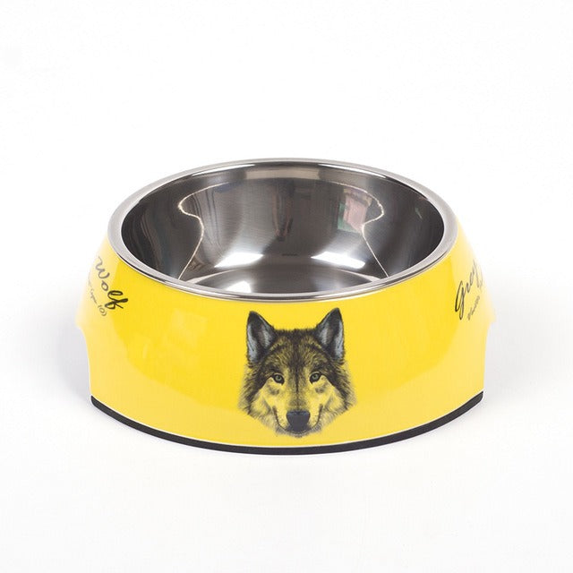 Removable Stainless Steel Pet Bowl, Non-Slip Food and Water Dish