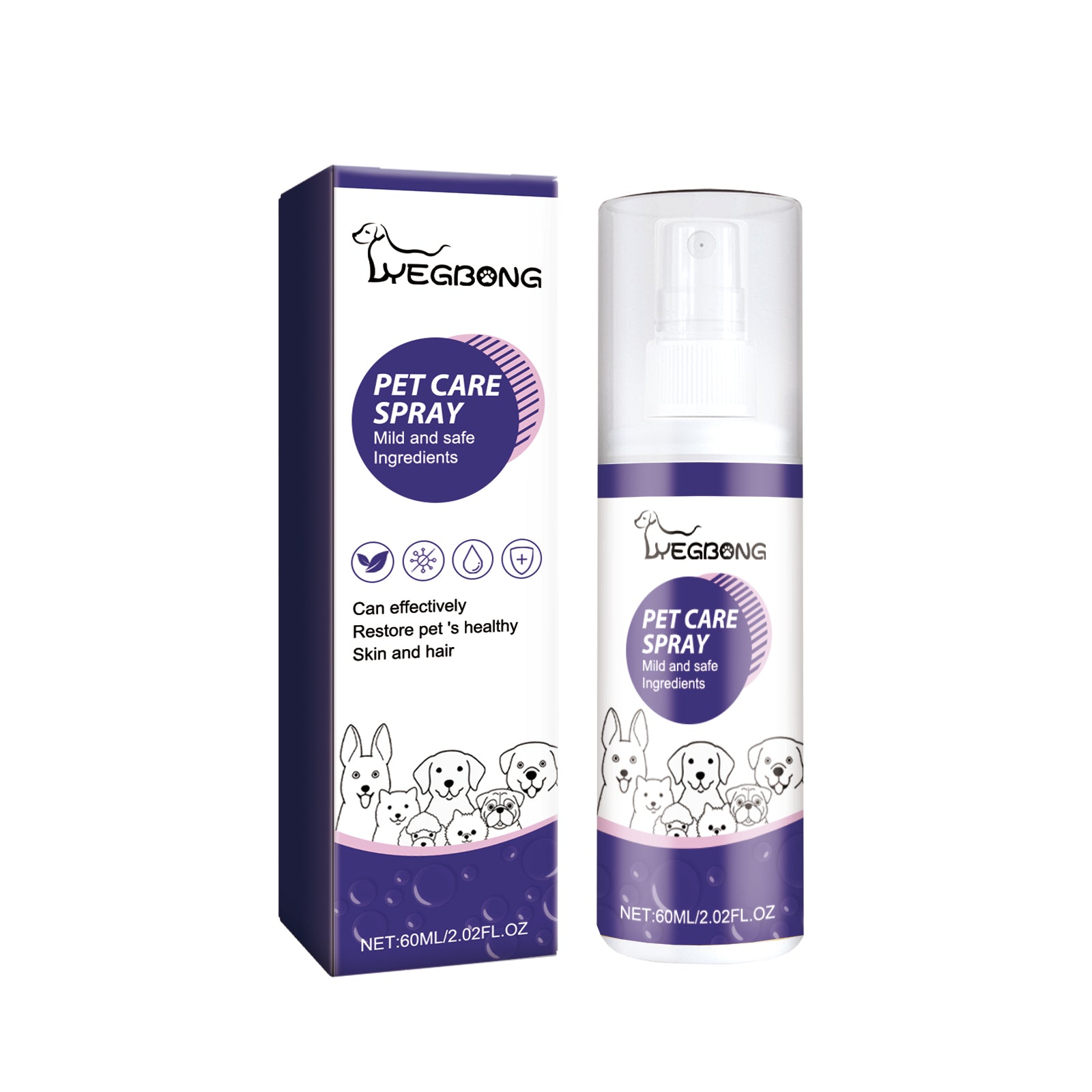 Pet Skin Care Spray for Dogs and Cats, Soothing Care for Itchy or Irritated Skin