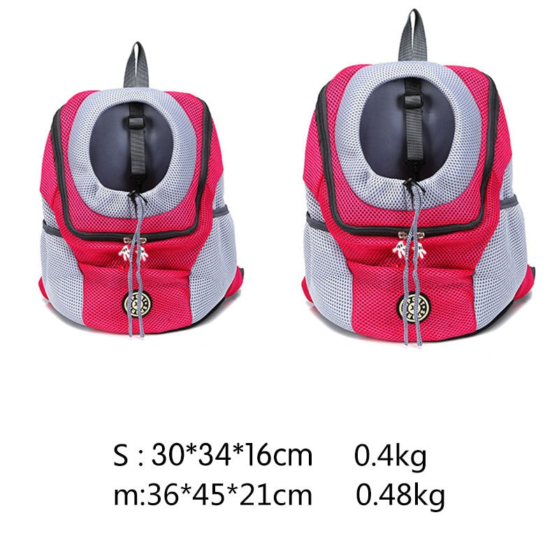 Outdoor Pet Carrier Backpack with Mesh Panels for Small Dogs and Cats
