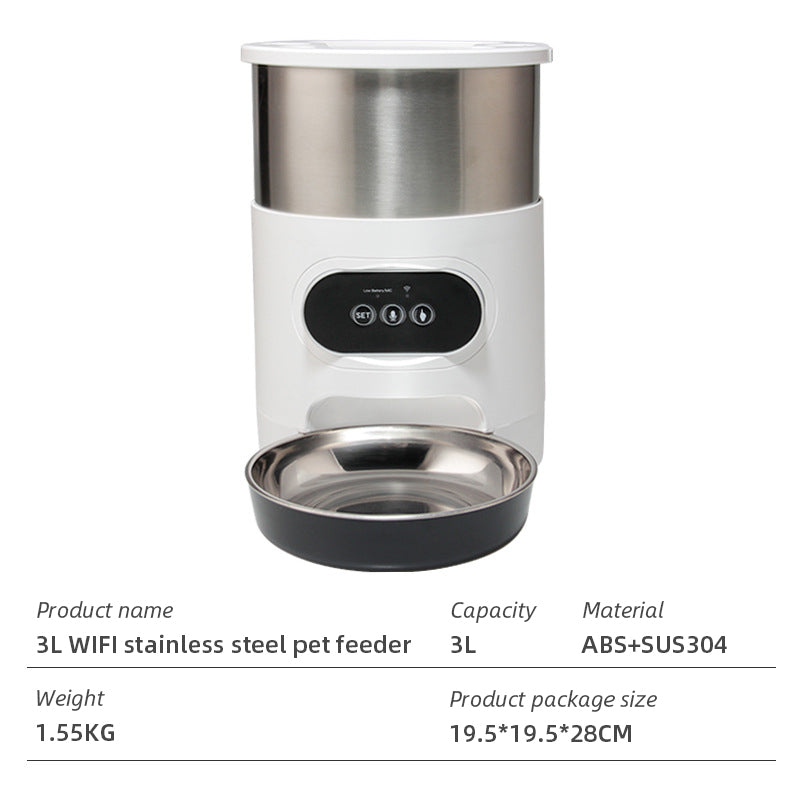 WiFi Smart Automatic Pet Feeder with App Control for Dogs and Cats
