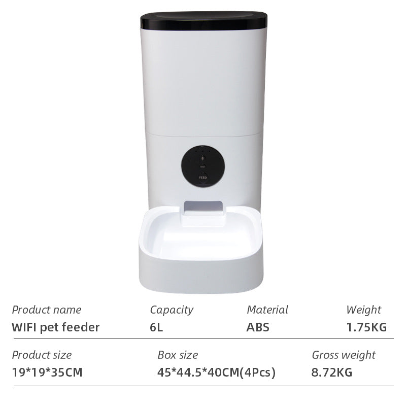 WiFi Smart Automatic Pet Feeder with App Control for Dogs and Cats