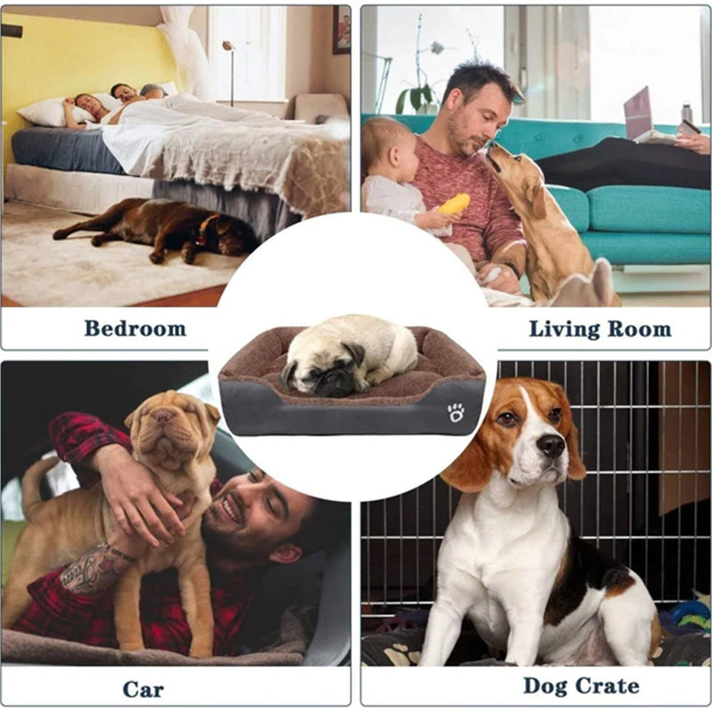 Soft Fleece Pet Bed with Waterproof Base for Small, Medium and Large Pets