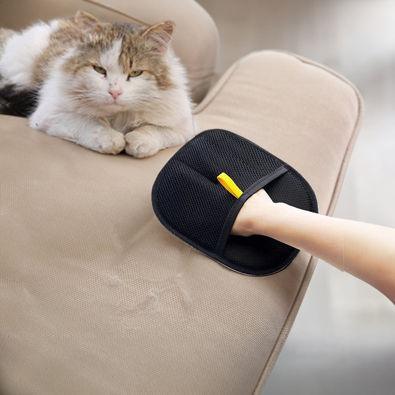 Static animal Hair Removal Gloves, 3-in-1 toilettage et Deshedding Tool pour chiens et chats