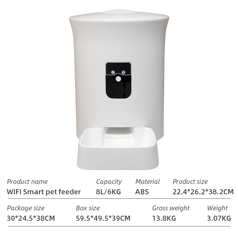 WiFi Smart Automatic Pet Feeder with App Control for Dogs and Cats