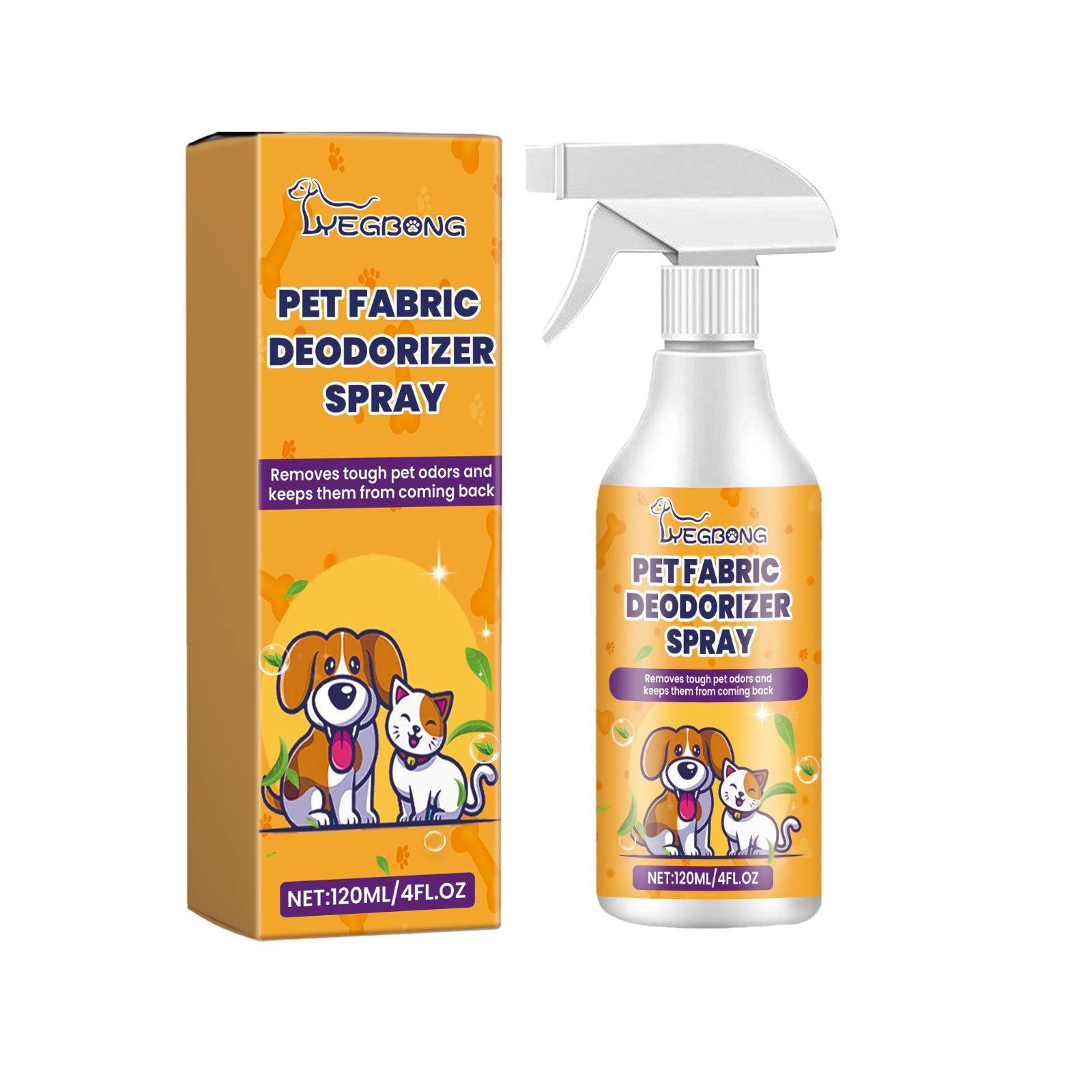 Pet Fabric Deodorizer Spray, Long-Lasting Freshener for Indoor Pet Odors