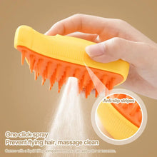 Banana-Shaped Steam Grooming Brush for Cats and Dogs, Hair Removal Pet Comb