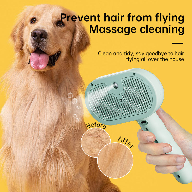 Electric Pet Grooming Comb with Steam, Hair Removal and Cleaning Tool for Dogs and Cats