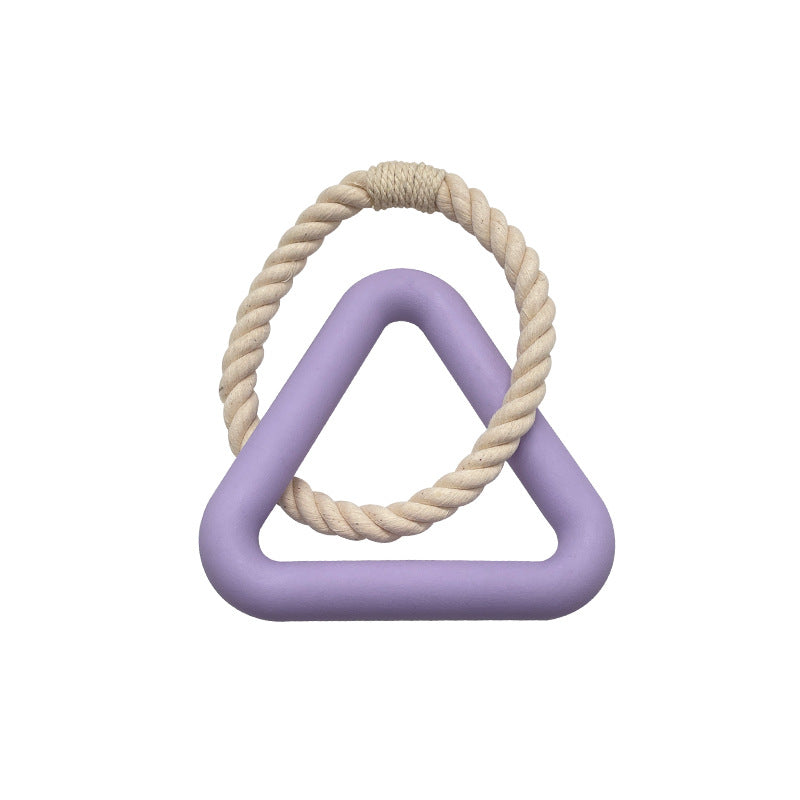 TPR Triangle Tug Toy for Dogs, Interactive Chew and Training Toy