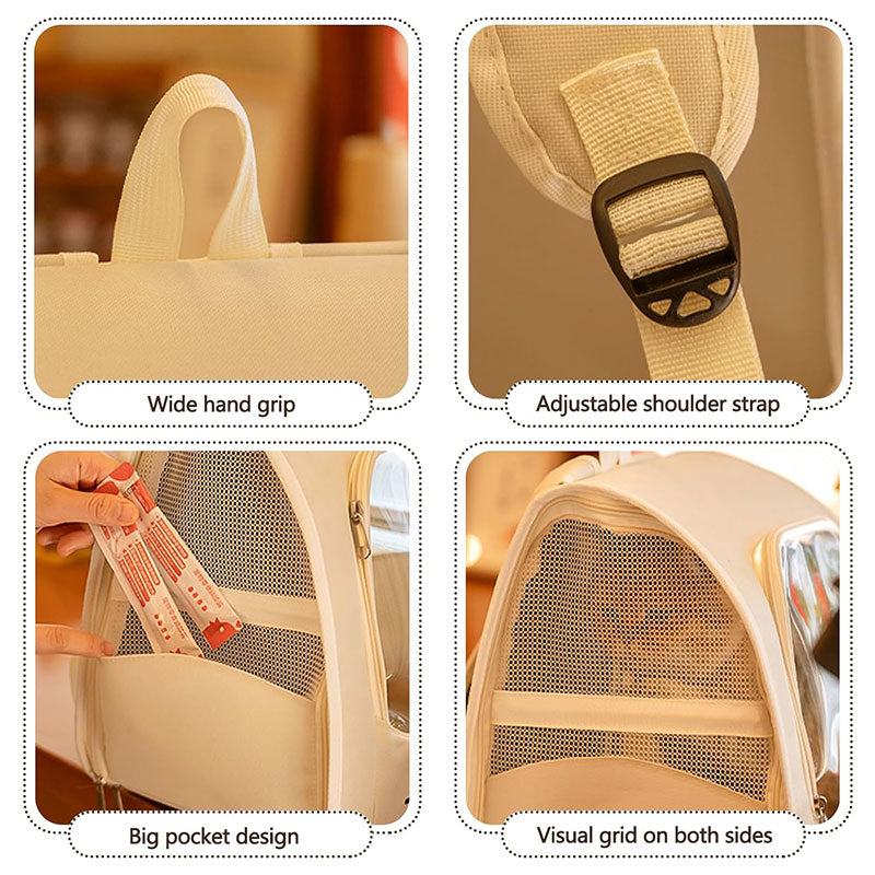 Breathable Pet Carrier Backpack for Small Dogs and Cats, Travel and Outdoor Use