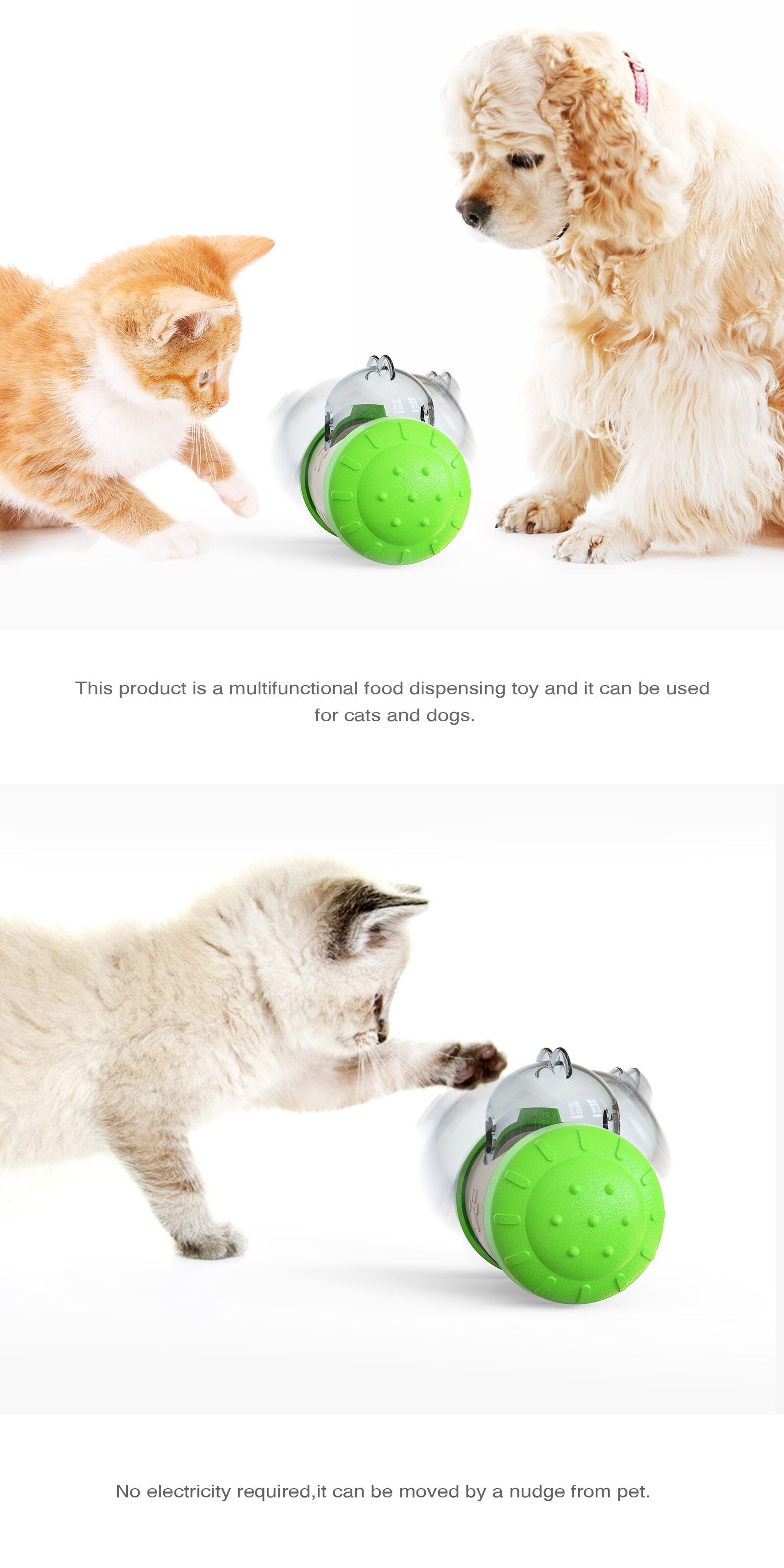Interactive Treat Dispensing Swing Toy for Dogs and Cats