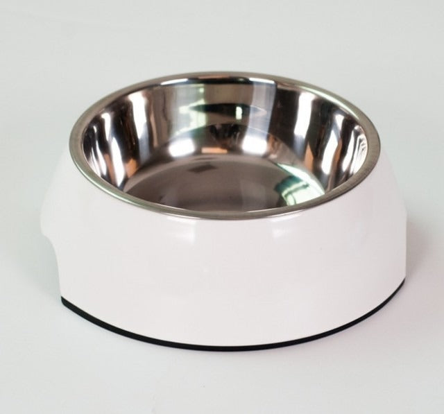 Removable Stainless Steel Pet Bowl, Non-Slip Food and Water Dish