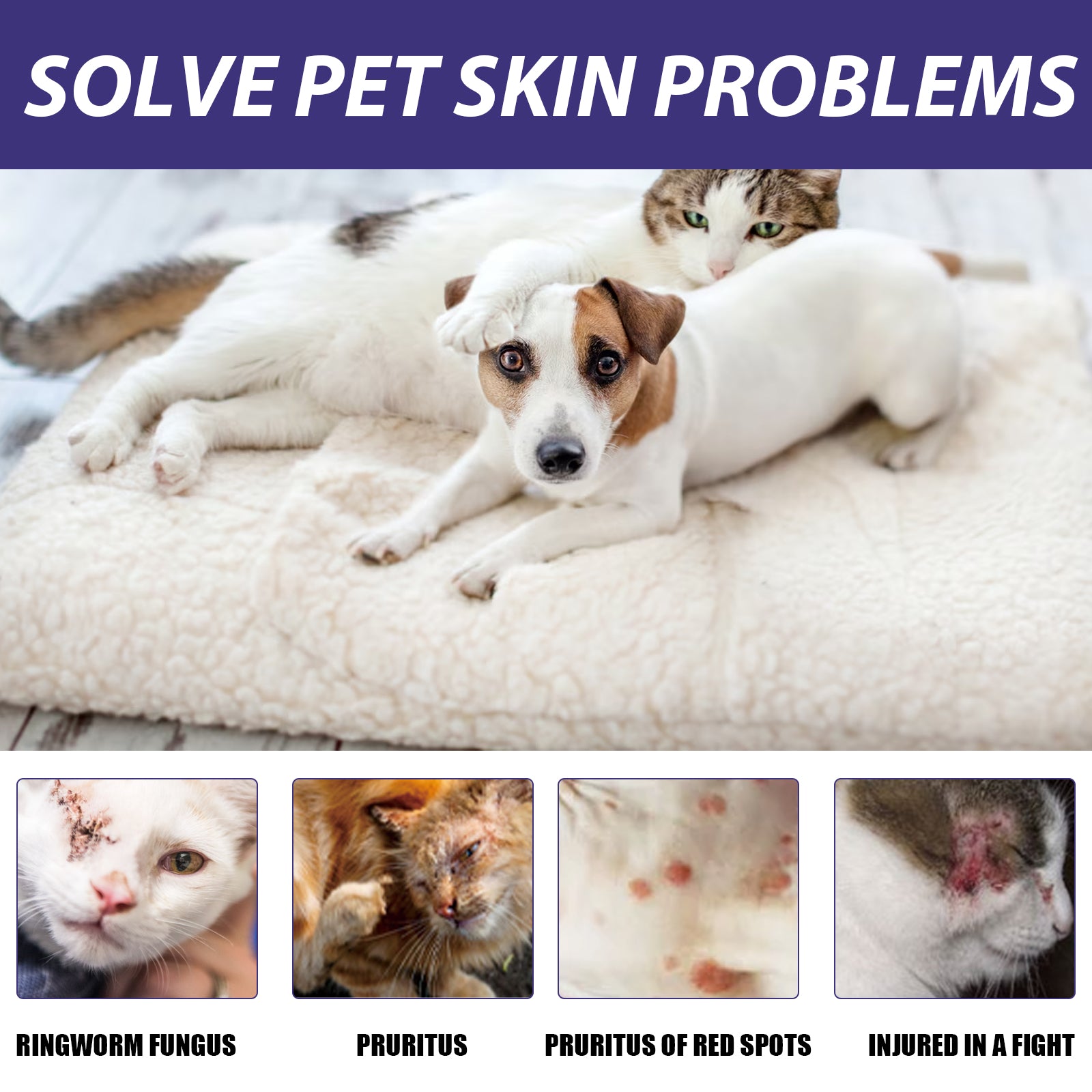 Pet Skin Care Spray for Dogs and Cats, Soothing Care for Itchy or Irritated Skin