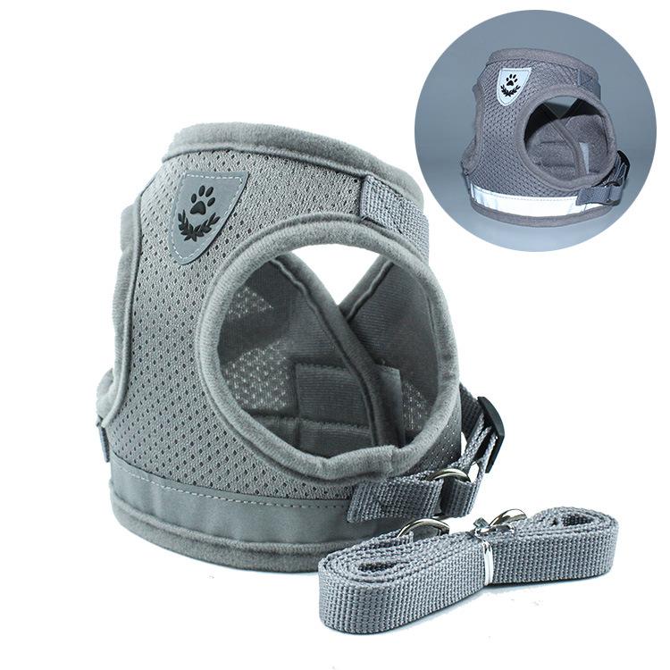Reflective Dog Harness and Leash Set for Small and Medium Pets