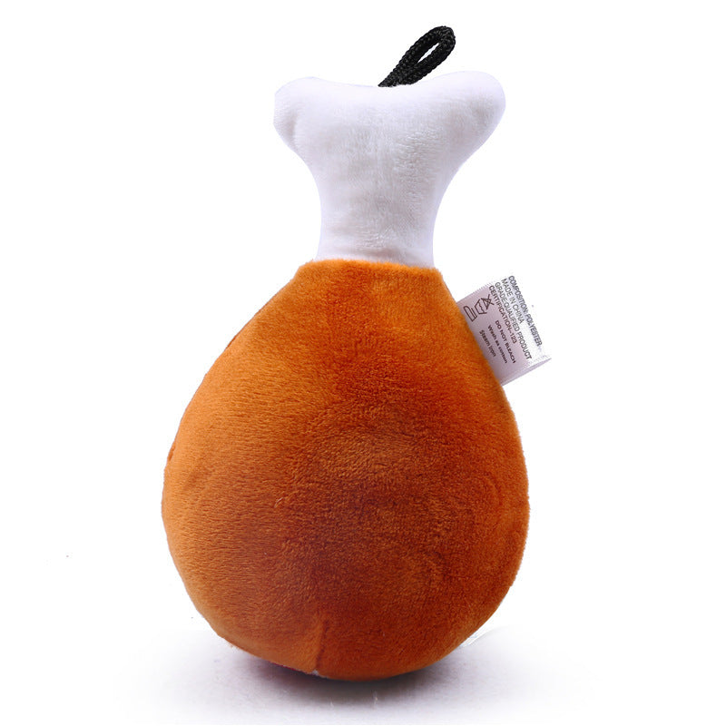 Plush Chicken Leg Squeaky Dog Toy, Durable Chew Toy for Pets