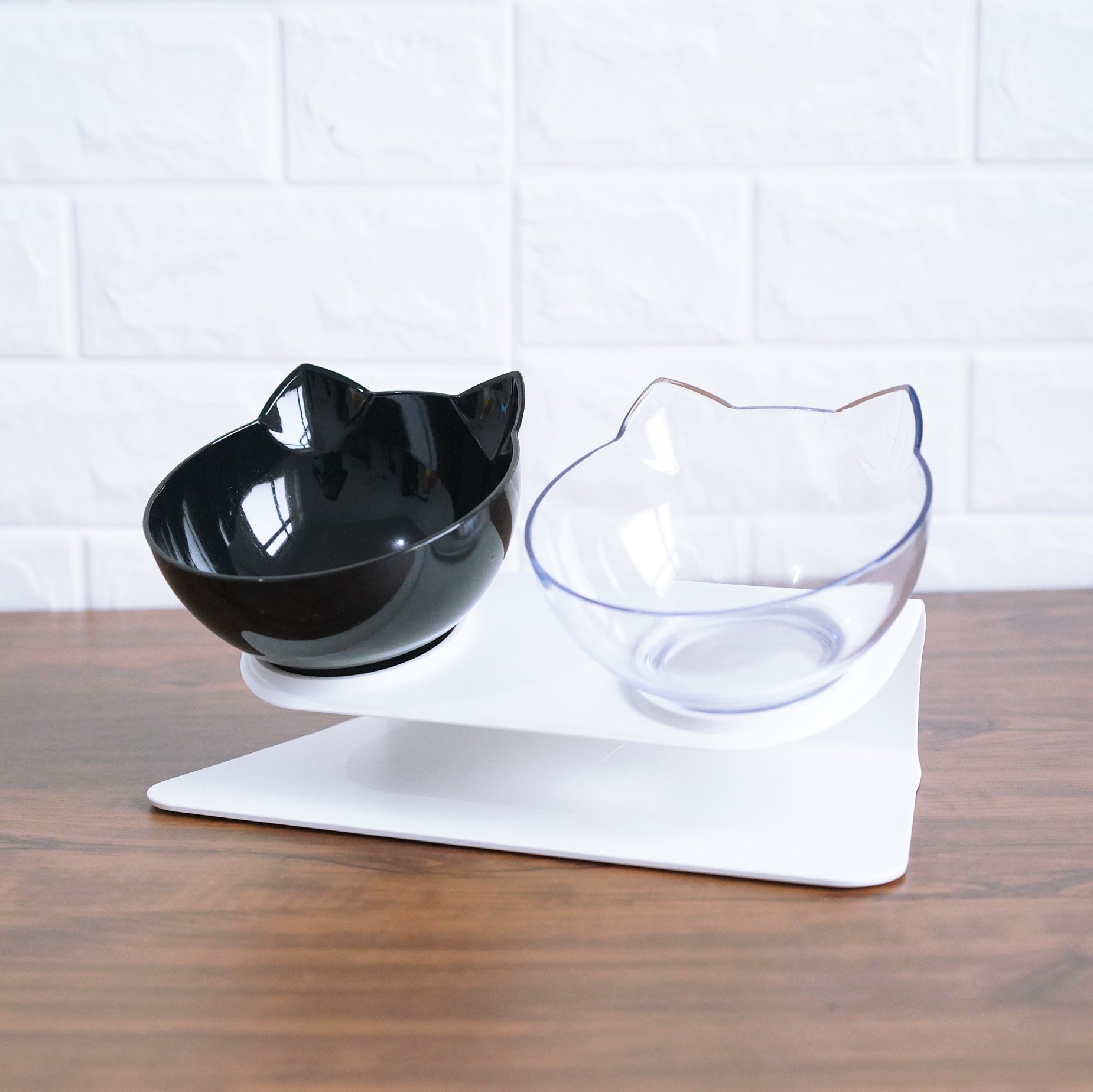 Raised Pet Food and Water Bowl for Cats, Puppies and Small Dogs