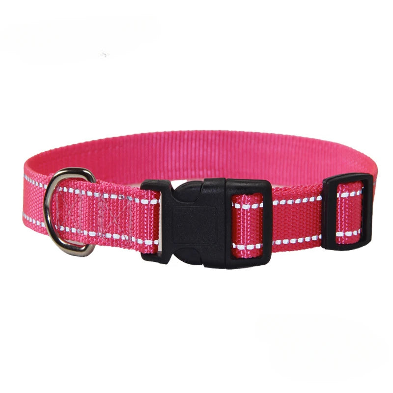 Conjunto de Trela e Coleira de Nylon para Cães Pequenos, Médios e Grandes
