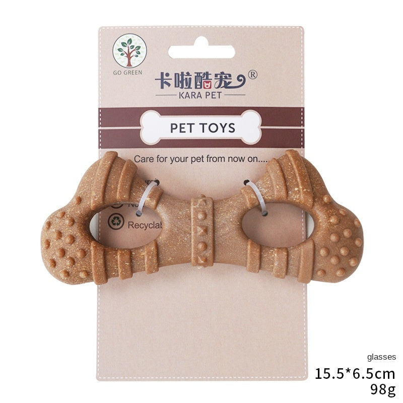 Bone-Shaped Dog Chew Toy for Teeth Cleaning and Interactive Play