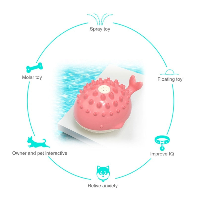 Floating Crocodile Dog Water Toy with Squeaker and Dental Cleaning Design