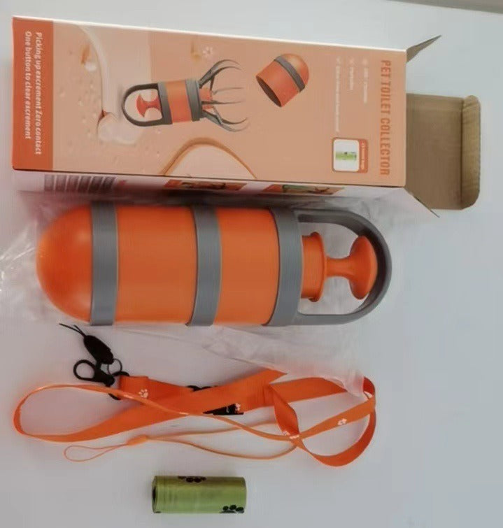 Portable Pet Pooper Scooper with Cartoon Handle for Outdoor Cleanup