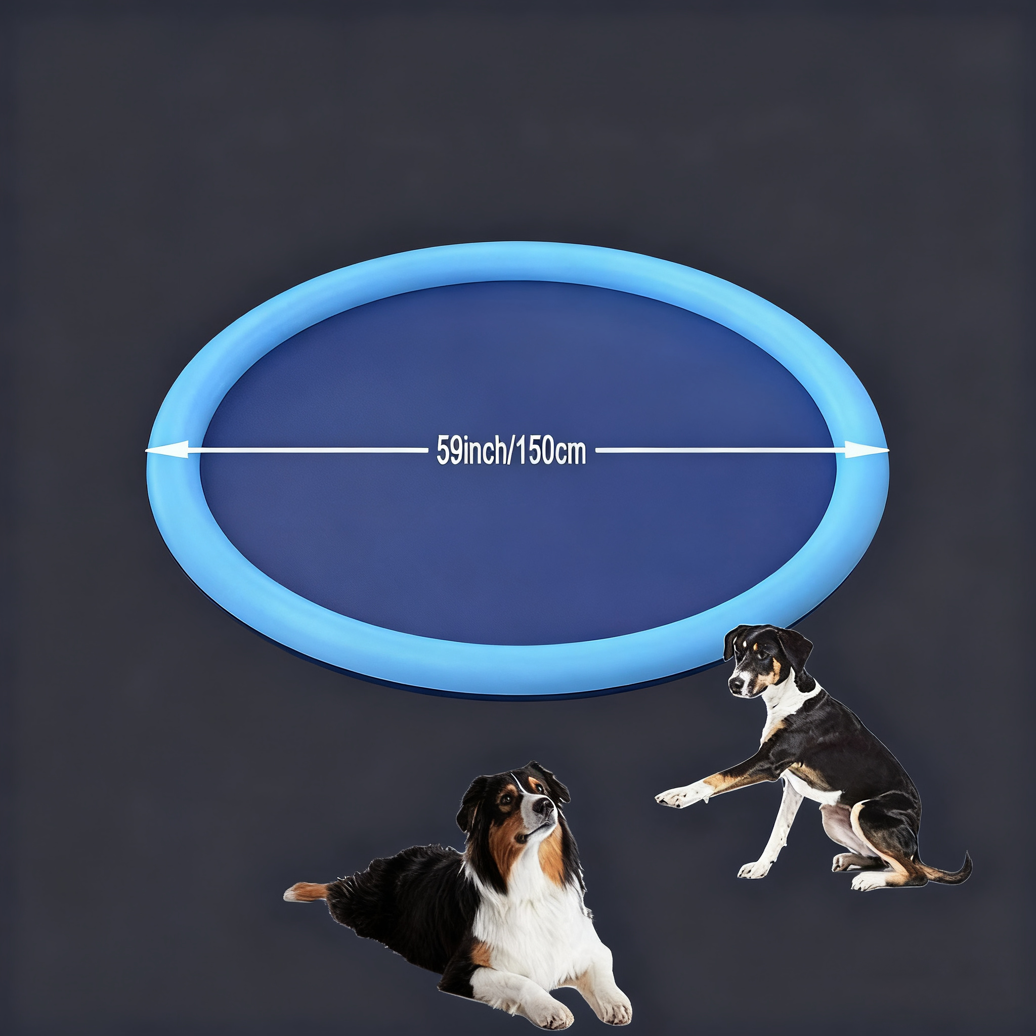 Thick PVC Pet Splash Pad, Water Spray Play Mat for Dogs and Outdoor Fun