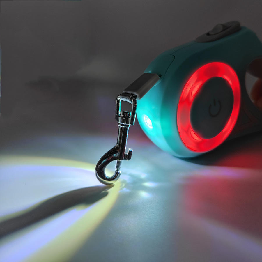 Glowing Retractable chien laisse, Light-Up animal Walking Lead