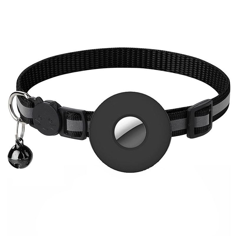 Reflective AirTag Cat Collar with Bell, Adjustable Pet Tracker Collar