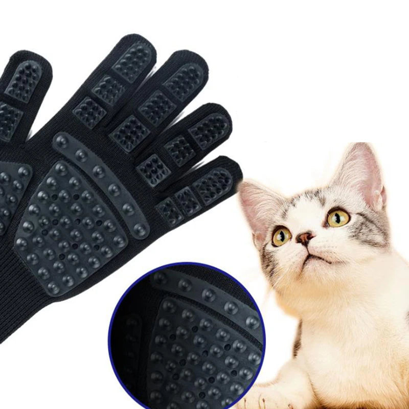 Pet Grooming Glove for Cats and Dogs, Deshedding Hair Brush and Comb Tool